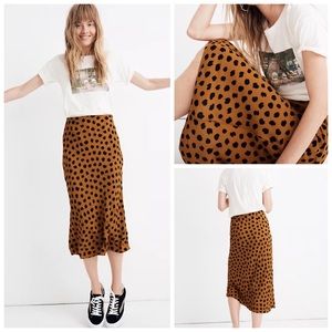 NWT Madewell Midi Slip Skirt in Painted Spots - Size 4